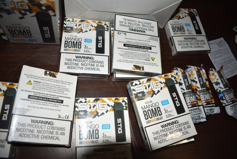 Philadelphia CBP officers seized 300 counterfeit VGOD brand e-cigarette pods September 13, 2019.