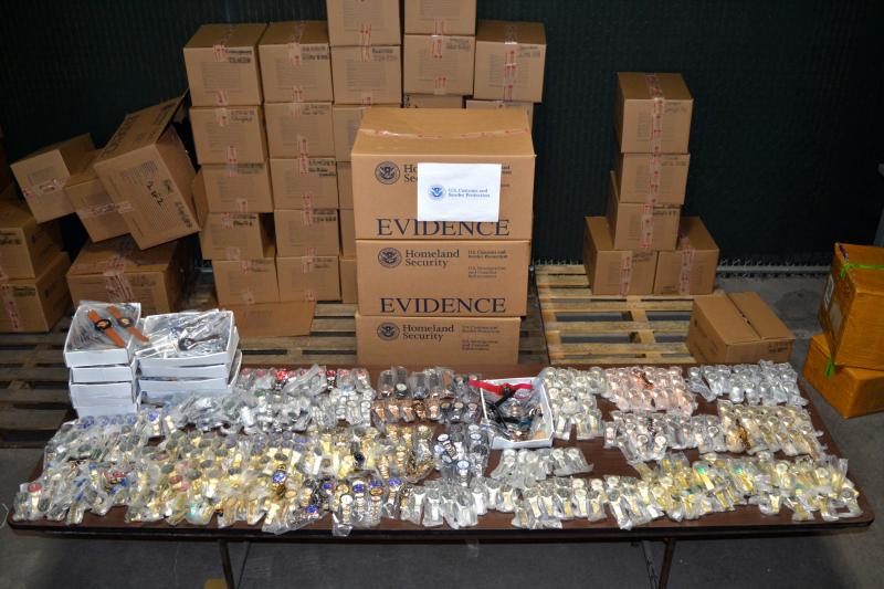CBP officers seized 699 counterfeit luxury brand watches with an MSRP of $10 million.