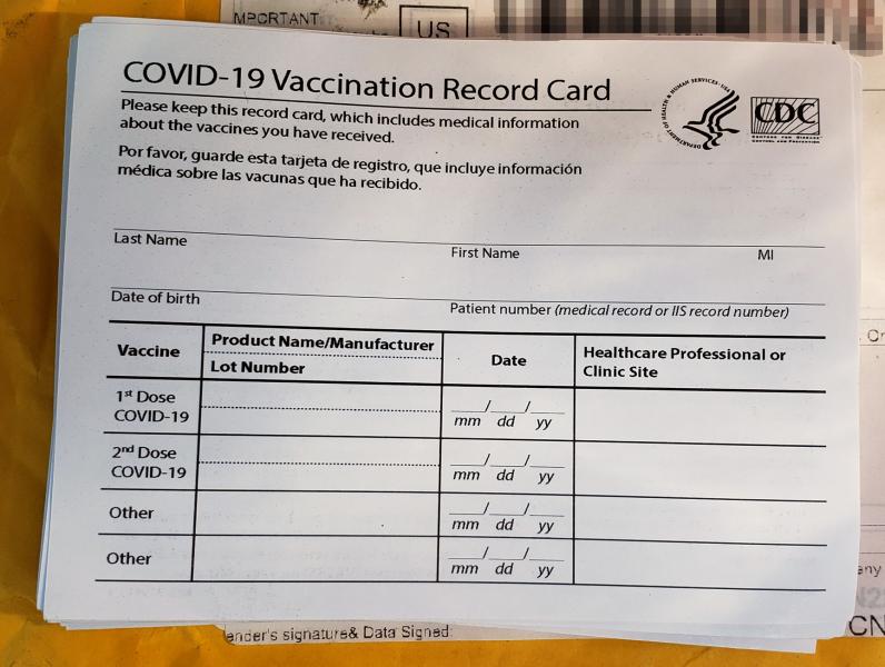 U.S. Customs and Border Protection officers in Pittsburgh seized 70 counterfeit COVID-19 vaccination cards on September 7 that shipped from China and were destined to an address in Beaver County, Pa.