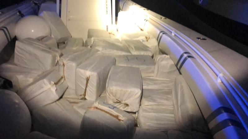 80 bales were found inside a go fast vessel.