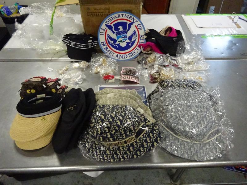 Clothing and accesories from well known brands are among the top seizures.  