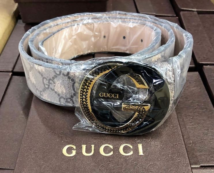 CBP officers seized 1,242 counterfeit Gucci belts