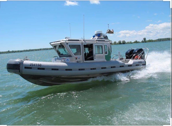 U.S Border Patrol Buffalo Sector patrolling the Niagara River.