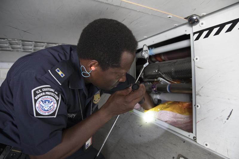 CBP Officer Journael Garry Cambry, one of the Aircraft Search Team's Instructors