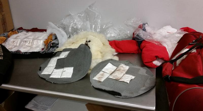 Cocaine concealed in purses, jackets, and llama skins Atlanta airport