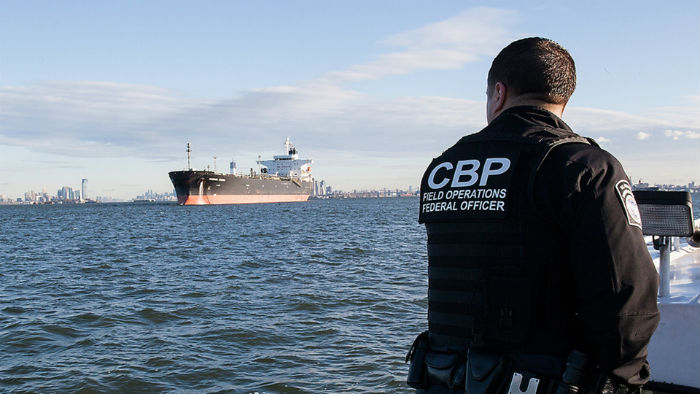 CBP officer on duty at seaport