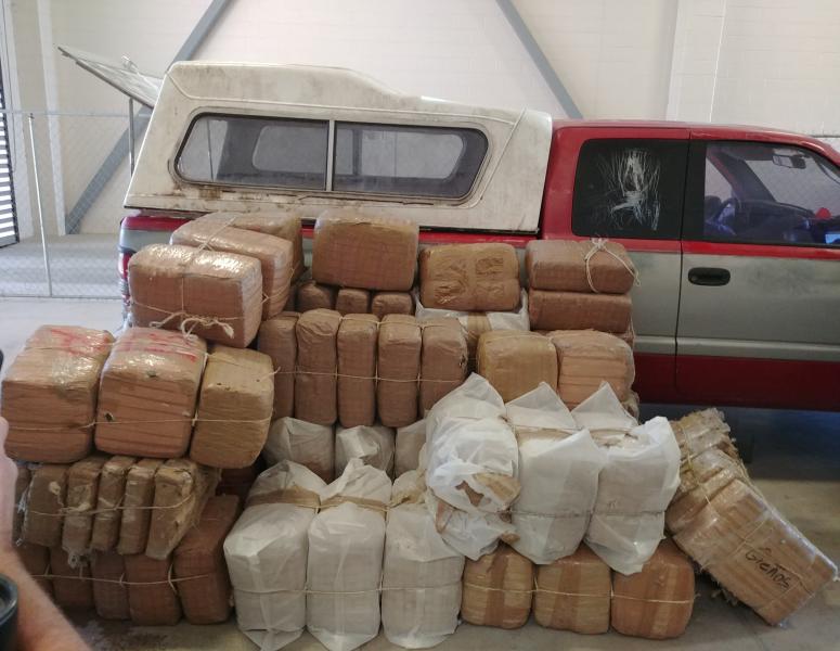 Agents seized over 1300 pounds of marijuana near Mission, Texas.
