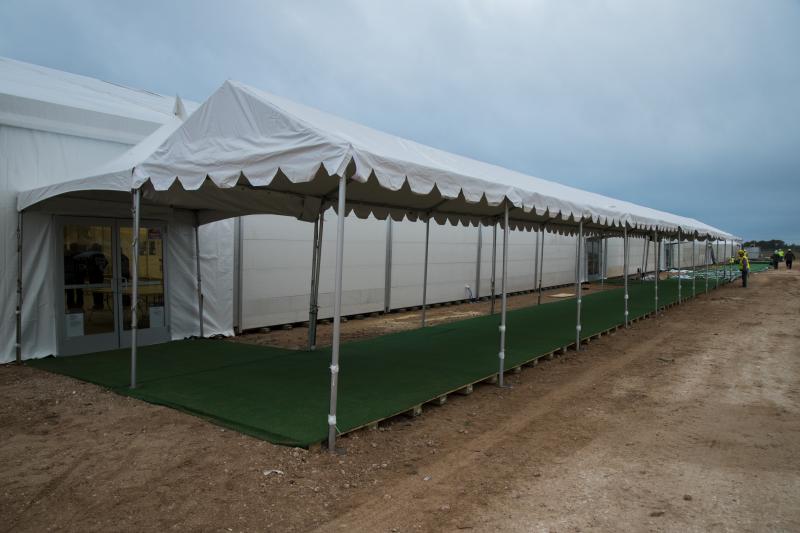 Temporary facility opened by CBP near Donna, Texas