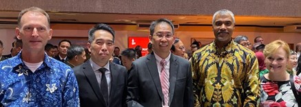 Saunders pictured with the CBP and Singapore officials at the Indonesia celebration